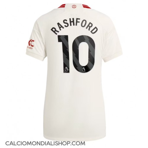 Maglie da calcio Manchester United Marcus Rashford #10 Terza Maglia Femminile 2023-24 Manica Corta